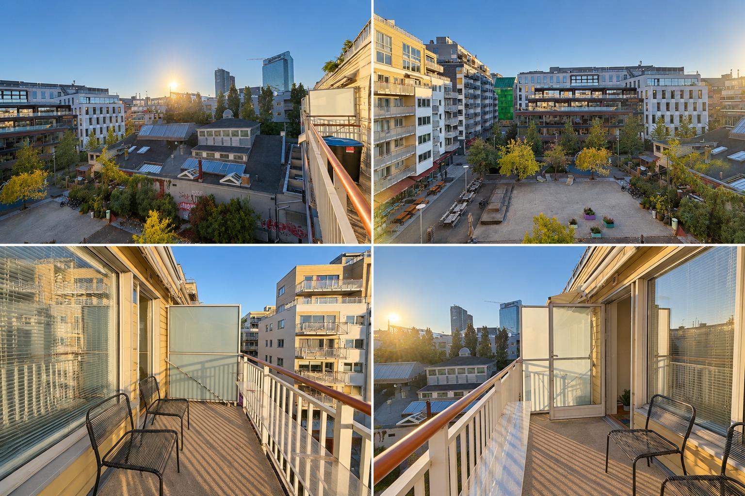 Private balcony with beautiful city views